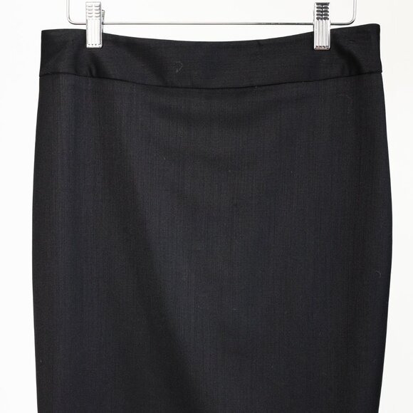 L.A.M.B. Vintage Black Wool and Satin Pencil Skirt - Picture 3 of 10